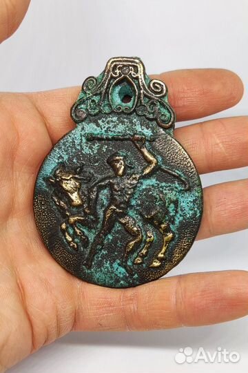 Винтажный зажим для денег бронза, литьё