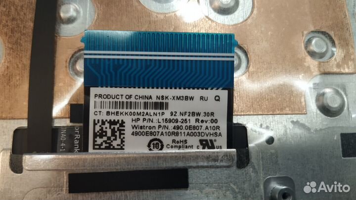 Клавиатура HP Pavilion x360 14-dd топ-панель сер