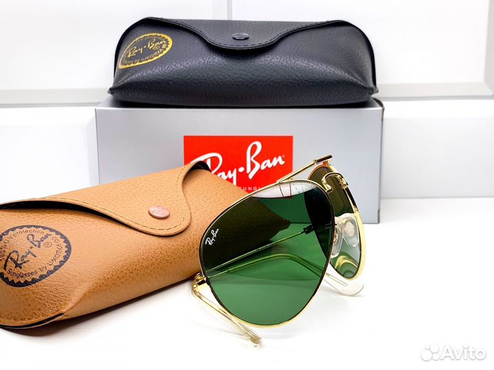 Очки Ray Ban Aviator Folding 3479 Зеленые