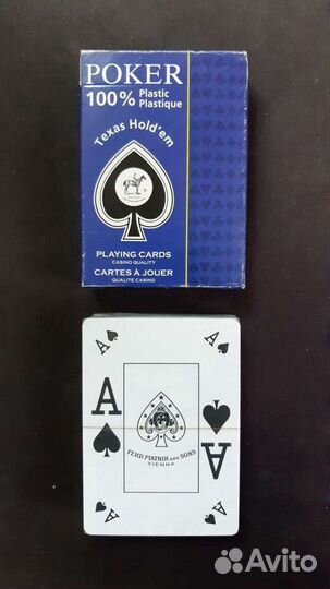 Карты покерные пластик