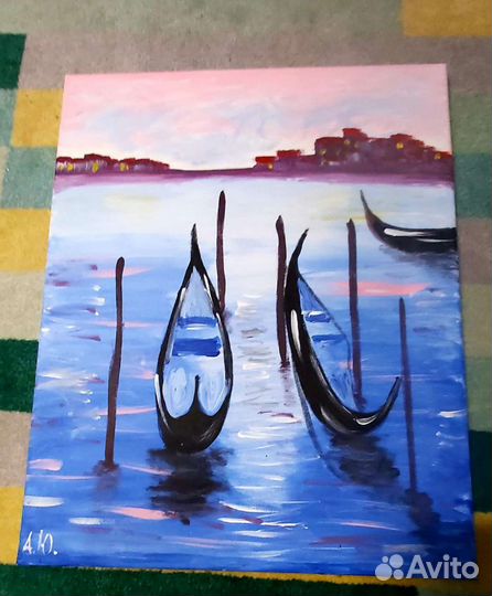 Картина маслом на холсте.Холст. 50 на 40