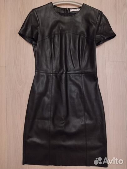 Платье экокожа