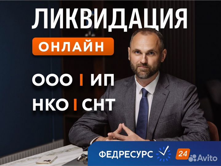 Ликвидация ооо/ип/нко/снт онлайн