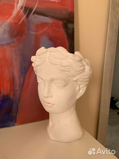 Бюст кашпо гипсовая голова венеры