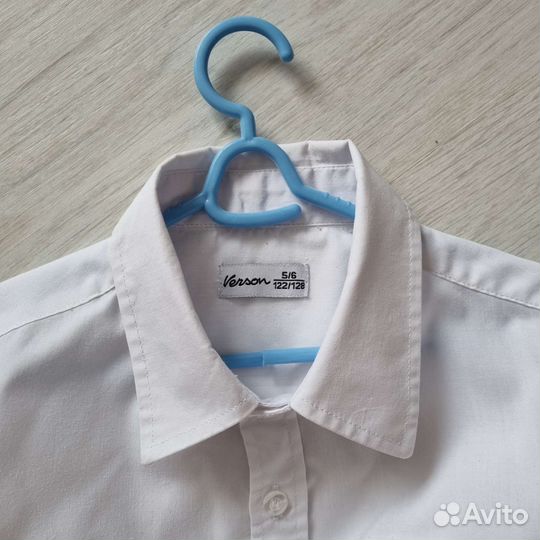 Рубашка белая школьная на мальчика 122 128
