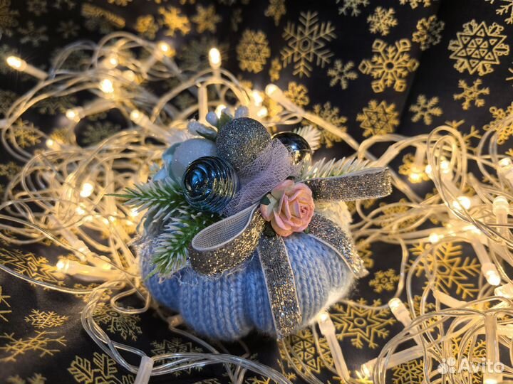 Новогодняя декоративная тыковка 