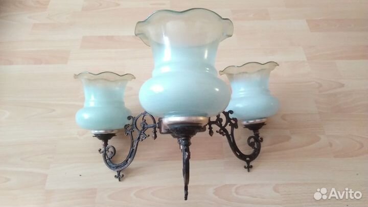 Люстра трехрожковая бронза