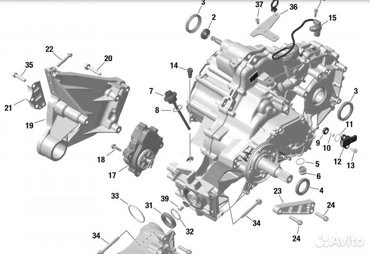 Оригинальные сальники, прокладки кпп BRP Maverick