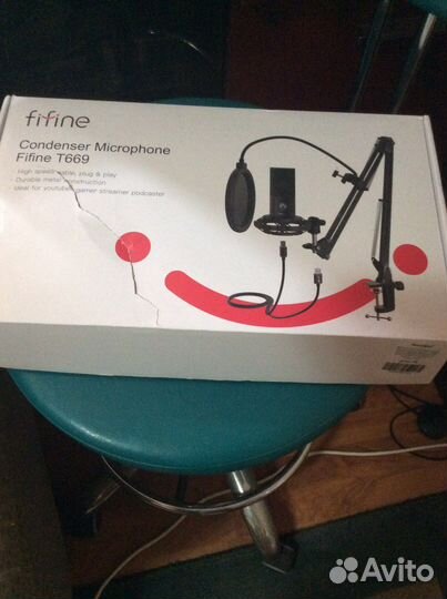 Студийный микрофон fifine t669 новый в наборе