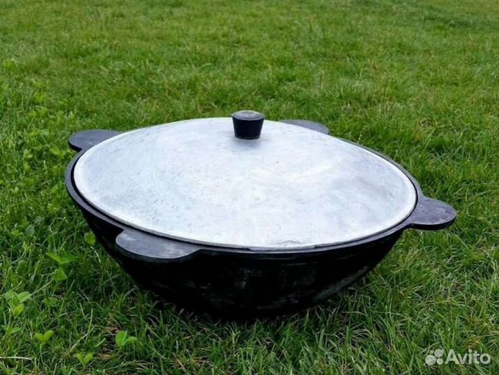 Казан чугунный 12 литров крышкой