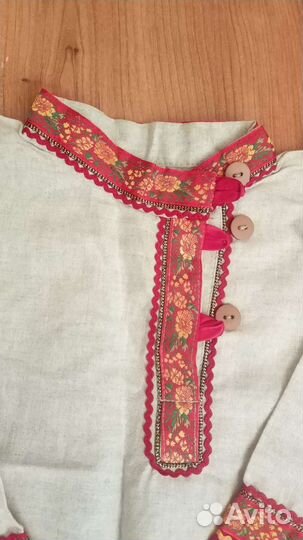 Косоворотка для мальчика лён100, 104 рост