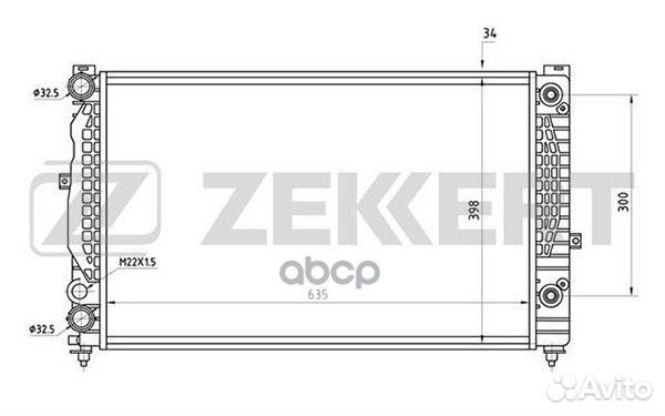 Радиатор охл. дв. Audi A4 94- A6 II 97- VW Pa