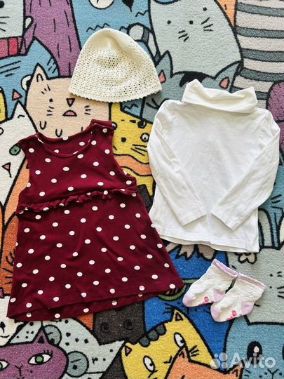 Летние вещи пакетом 68 74 на девочку