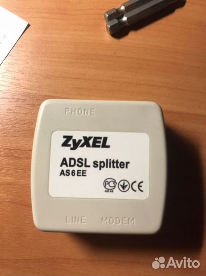 Adsl сплиттер zyxel as 6 ee