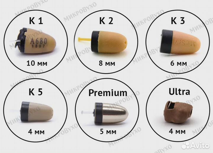 Микронаушник капсульный Bluetooth VIP K3 6 мм