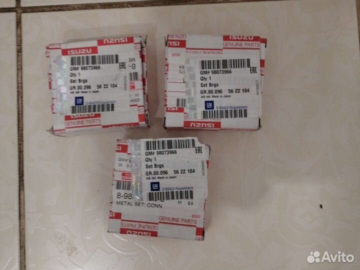 Вкладыш шатуна 98073966