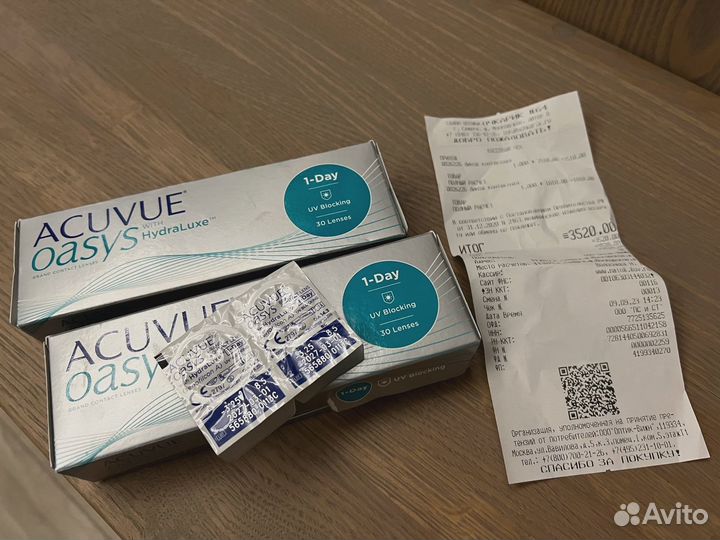 Линзы контактные acuvue oasys 1 day