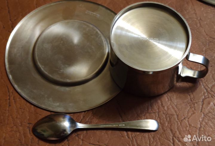 Кофейная чайная пара из нержавеющей стали