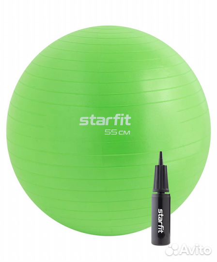 Фитбол GB-106 антивзрыв, насосом, 55 см Starfit