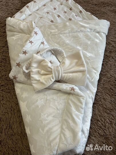 Конверт-одеяло на выписку для новорожденного