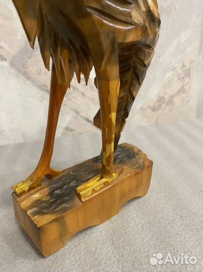 Статуэтка дерево «Цапля» СССР