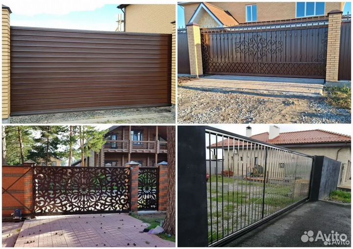 Откатные ворота с монтажом