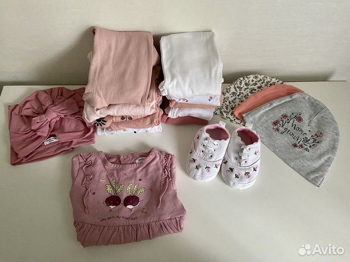 Вещи пакетом на девочку 68-74