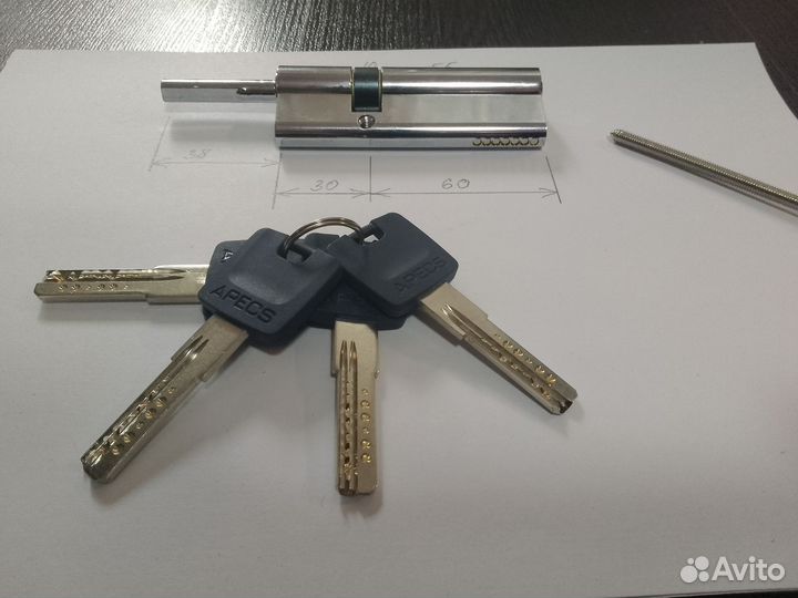Замок цилиндровый механизм apecs