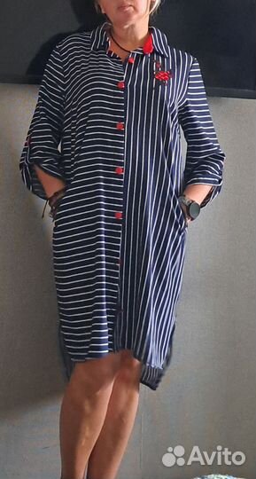 Платье рубашка 52-54