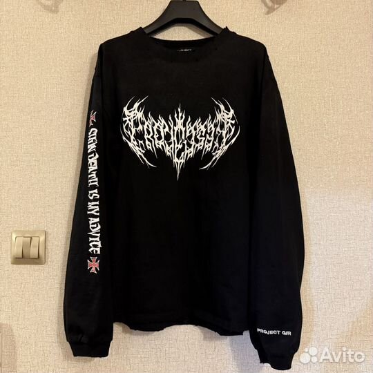 Project G/R Metallic logo лонгслив оригинал