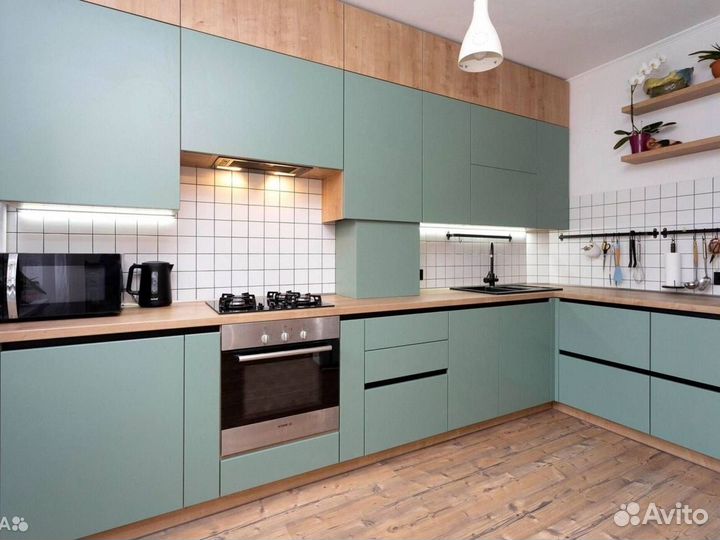 Угловая кухня с мдф фасадами