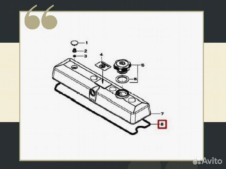 Прокладка клапанной крышки John Deere