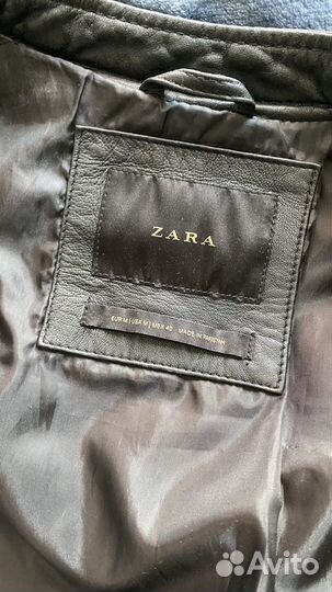 Кожаная куртка zara мужская