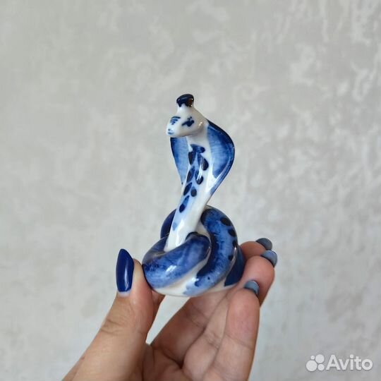 Статуэтка фигурка Гжель змея кобра