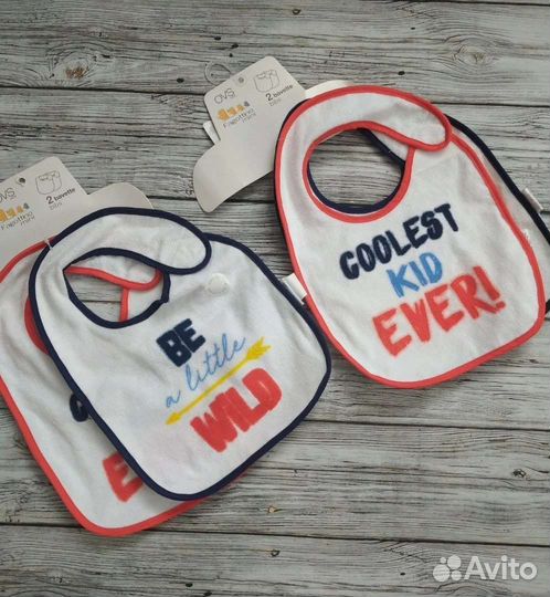 Слюнявчик нагрудник махровые и хлопковые