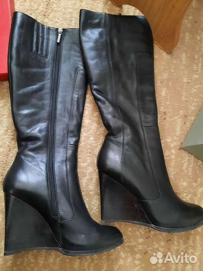 Сапоги кожаные женские демисезонные 38 размер