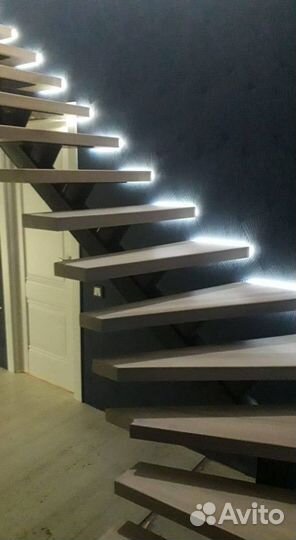 Лестница на металлокаркасе