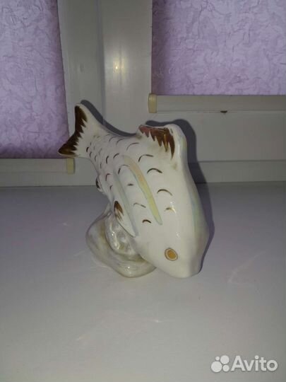 Статуэтка рыба карп СССР фарфор