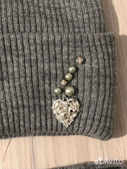 Шапка и снуд для девочки зима