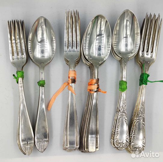 Столовые приборы серебро, покрытие, Франция