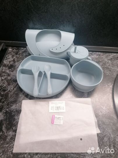 Набор детской силиконовой посуды