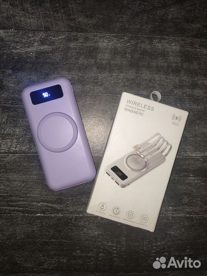 Power Bank 10000 mAh с беспроводной зарядкой