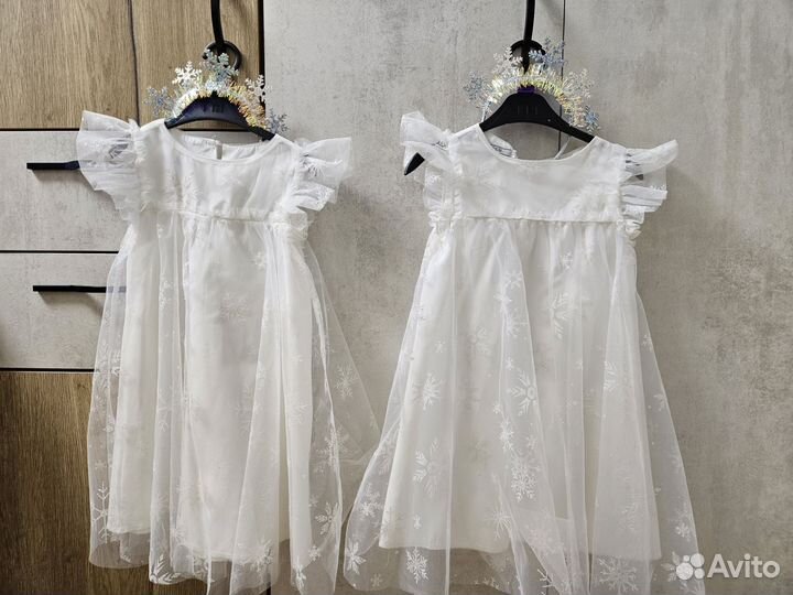 Платье снежинки 110