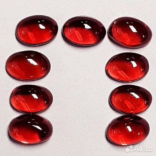Гранат натуральный кабошон 6,57Ct 6х4мм 9шт Овал