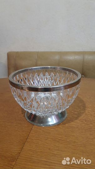 Конфетница, салатник СССР хрусталь