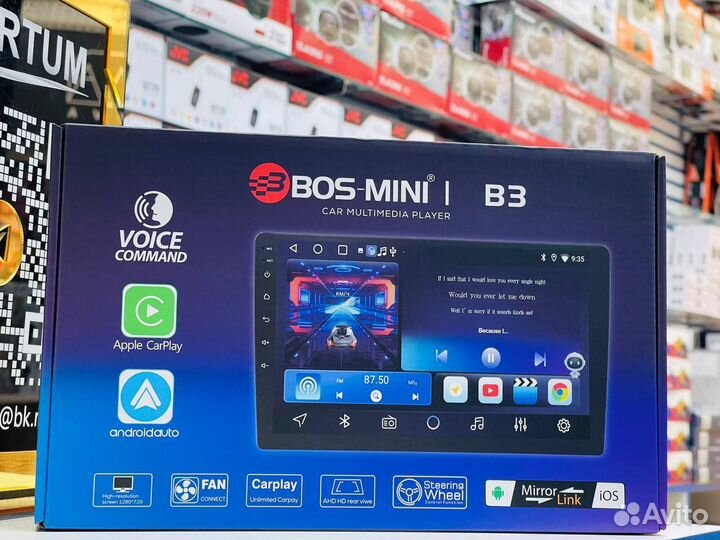 Android магнитола 2+32 Gb BOS-mini B3 9 дюймов