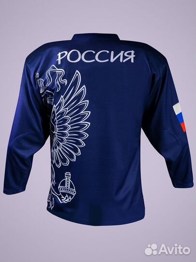 Хоккейный свитер (майка-цвет синий)