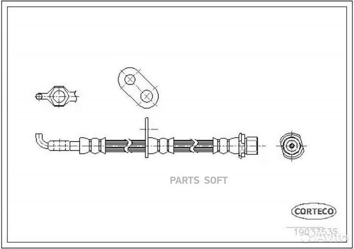 Corteco 19033535 Шланг тормозной