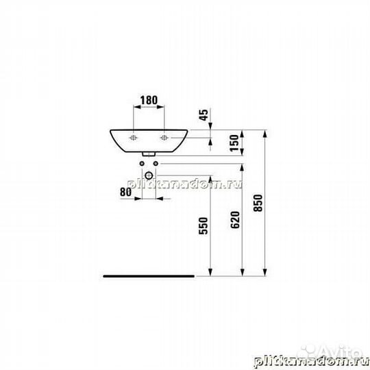 Laufen Pro B 8.1595.2.000.104.1 раковина 45х33