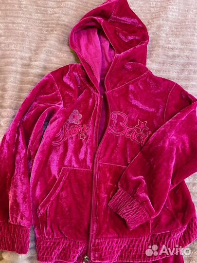 Велюровый костюм + флисовая кофта на девочку 5 лет